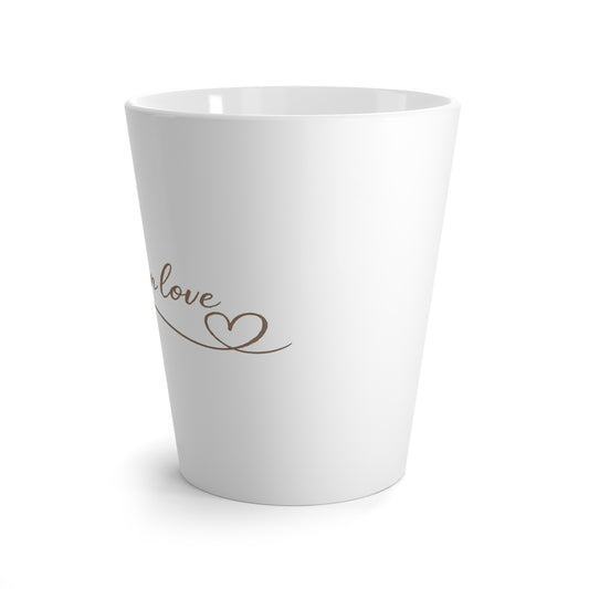 Latte Mug - Rooted in Love Script Ceramic Coffee Cup